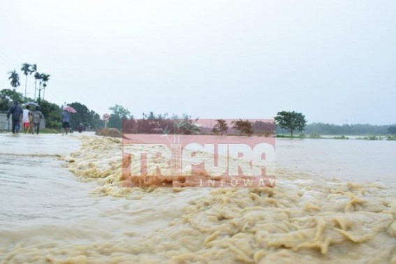 Flood threat rising in Tripura Flood threat rising in Tripura
